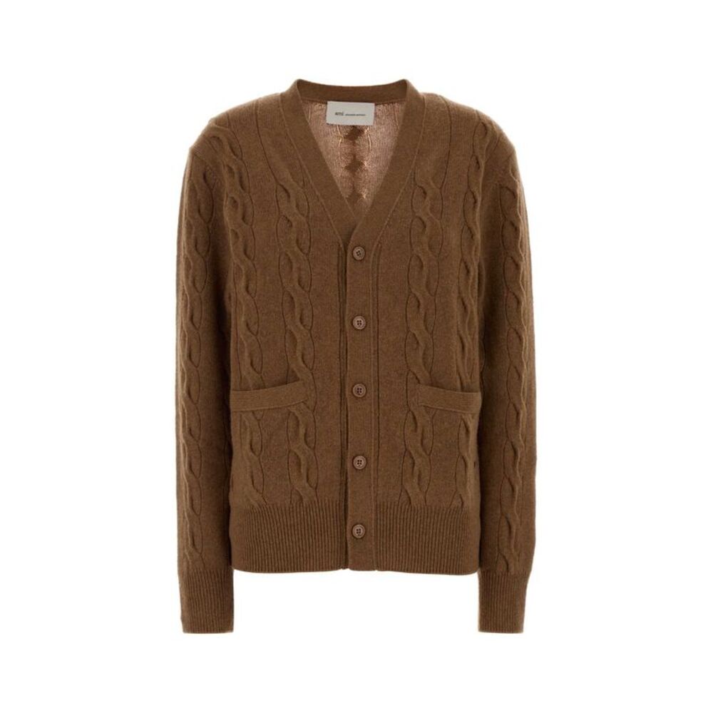 Ami Women Brown Wool Cardigan